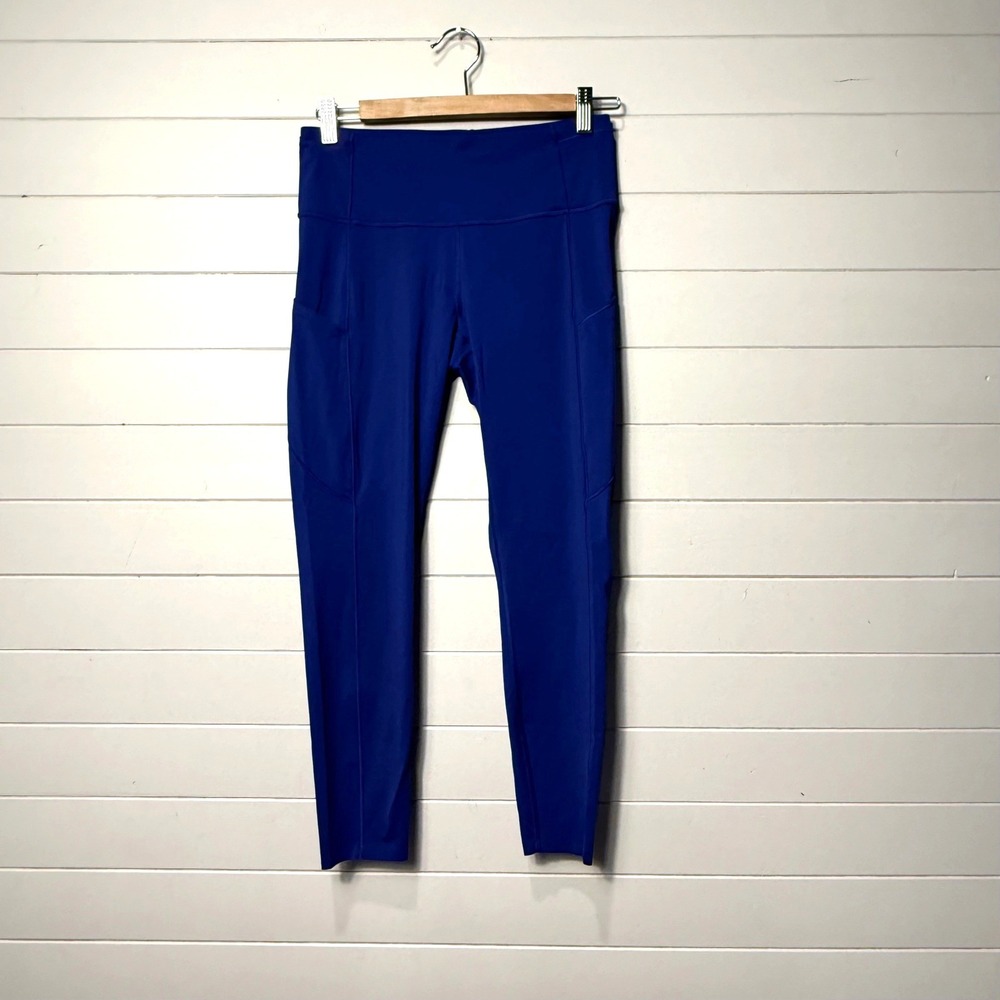 Lululemon Fast and Free High-Rise Tight 25" Women 8 Royal Blue Pocket Leggings